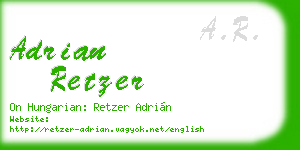 adrian retzer business card
